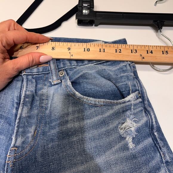 Moussy Vintage Mid Rise Distressed Ankle Straight Jeans Sz 25 - Picture 7 of 10